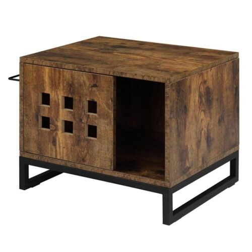 Nightstand Kitty House with Metal Frame and Wood Structure - Lot 301