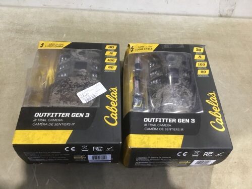 Lot of (2) Outfitter Gen 3 IR Trail Camera  - Lot 346