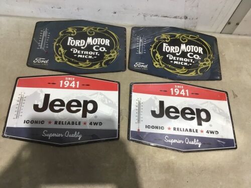 Lot of (4) Metal Thermometers  - Thermometers Broken - Lot 896