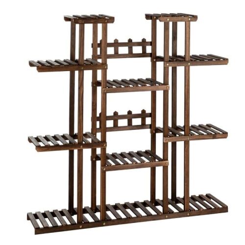 Multi-Tier Wood Flower Plant Stand  - Lot 928