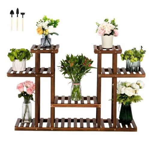 8-Tier Wood Plant Stand  - Lot 552