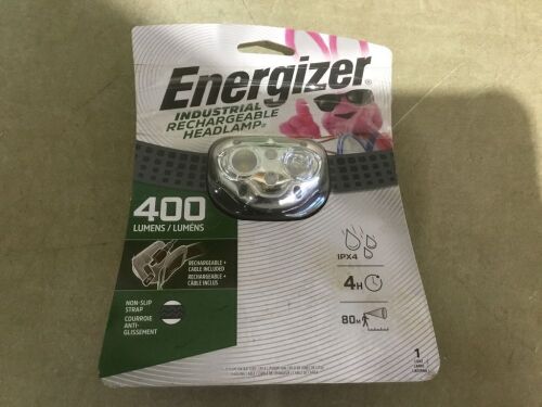 Energizer LED Rechargeable Headlamp Flashlight, 15-Hour Run Time, 400 Lumens - Lot 836