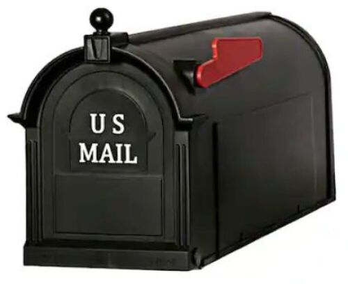 Ambrose Black Post Mount Mailbox - Lot 1118
