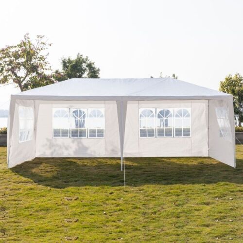 10' x 20' 4 Sides Gazebo Canopy Outdoor Party Wedding Tent with Spiral Tubes  - Lot 866