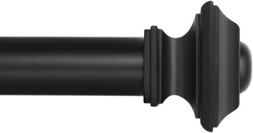 Ivilon Drapery Treatment Window Curtain Rod - Square Design 1 1/8 Rod. 72 to 144 Inch - Lot 949