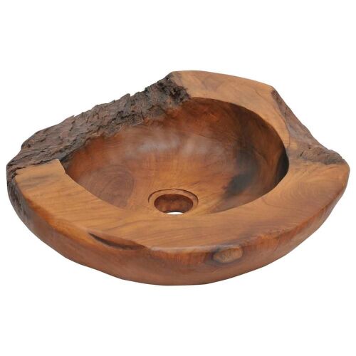 Basin Solid Teak 17.7" - Lot 691