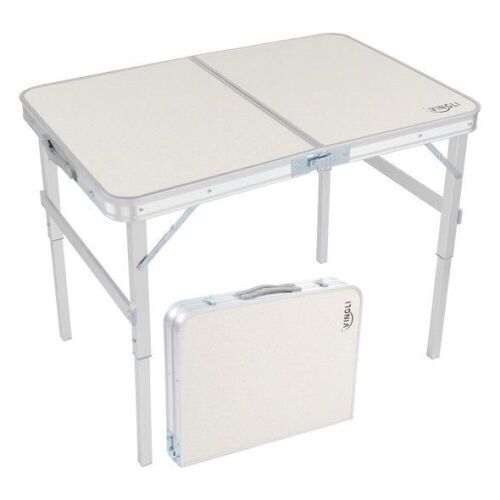 VINGLI 3FT Portable Small Aluminum Folding Table Adjustable Height  - Lot 340