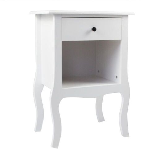 Nightstand Side End Table with Drawer and Shelf - Lot 799