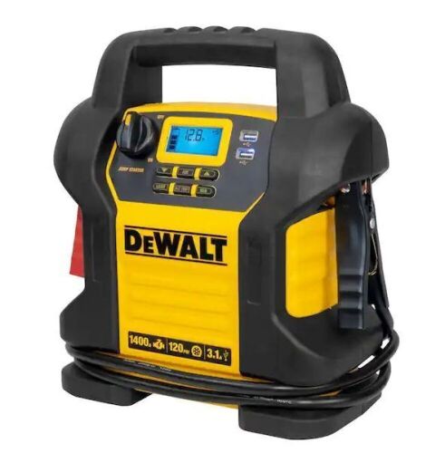 DEWALT 1400 Peak Amp Portable Car Jump Starter with Digital Compressor - Lot 132