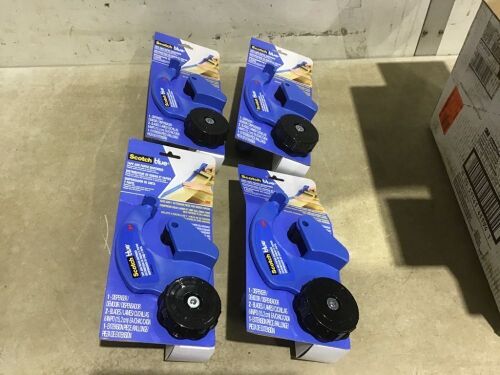 Lot of (4) 3M cotch Masking Paper and Tape Dispenser With Blade - Lot 328