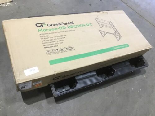 GreenForest Computer Desk with Shelves  - Lot 113