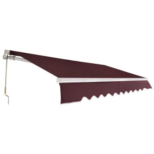 12x10 ft Retractable Patio Awning, Wine Red  - Lot 682