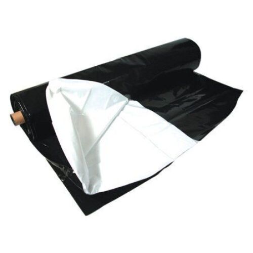 5.5 mil Heavy Duty Black and White Hydroponic Poly Film - Lot 1182