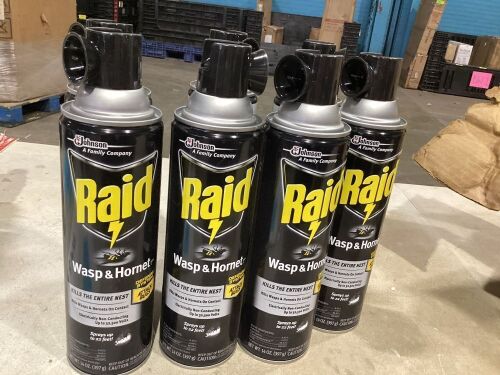Case of (7) Raid Wasp & Hornet Insect Killer, 14 oz - Lot 1156