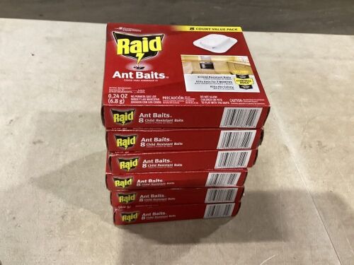 Lot of (6) Raid Ant Baits III, 0.24 oz, 8 Ct - Lot 1190