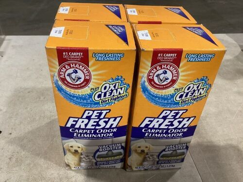 Lot of (4) Arm & Hammer Carpet Odor Eliminator, Pet Fresh 42.6 oz. - Lot 480