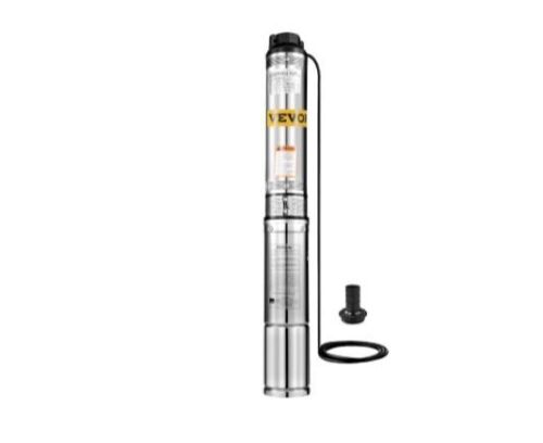 vevor 0.5HP Submersible Well Pump Stainless Steel Submersible Well Pump - Lot 233