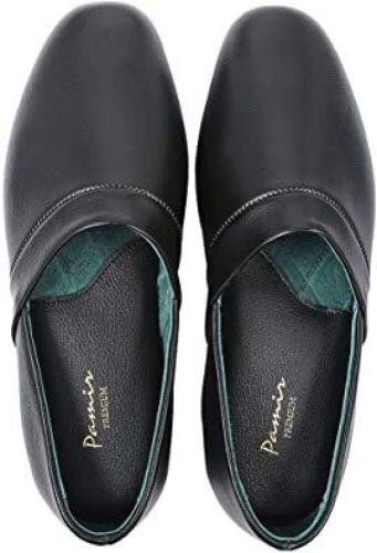 Pamir Men's Genuine Leather Opera Slippers with Memory Foam Insole and Leather Outsole, Size 11  - Lot 1201