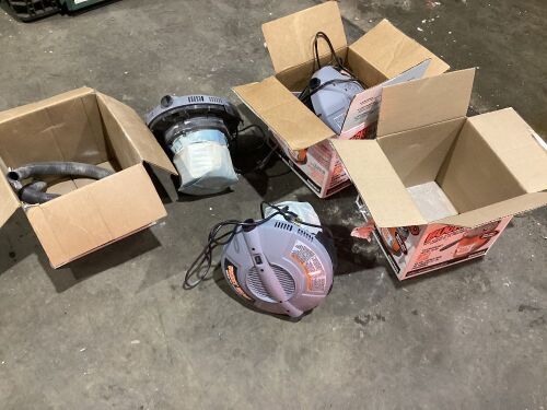 Lot of (3) Bucket Head 5 Gallon 1.75 Peak HP Wet/Dry Shop Vacuum Powerhead  - Lot 1164