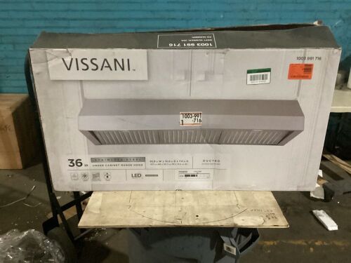 Vissani 36 in. W Under Cabinet Range Hood in Stainless Steel - Lot 77