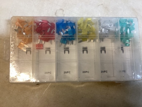 120 Pc Mini Auto Fuse Assortment - Lot 278