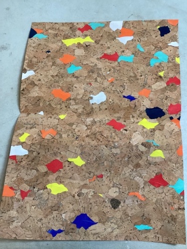 Corkboard Print Fabric, 1' x 9" - Lot 339