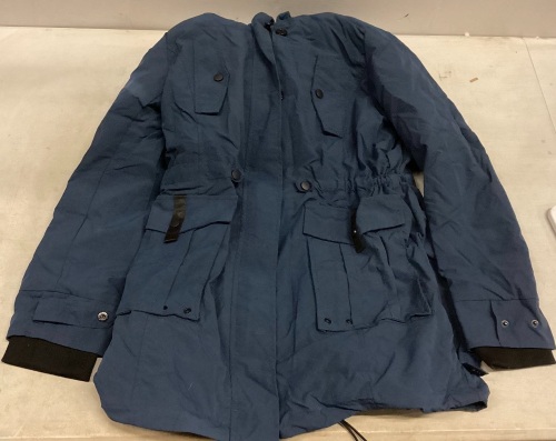 Navy Hooded Jacket, Size Unlabeled, Possibly S - Lot 381