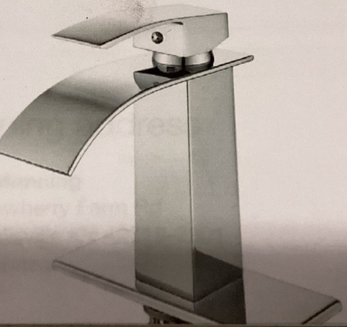Commercial Chrome Waterfall Single Handle Bathroom Faucet - Lot 386