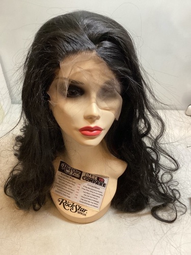 22" 180% WOmen Brazilian Hair Lace Front Wig Body Wave + Baby Hair Pre Plucked - Lot 389