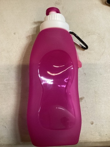 My Friday Collapsible Silicone Water Bottle Pink 500mL Medical Grade BPA Free - Lot 398