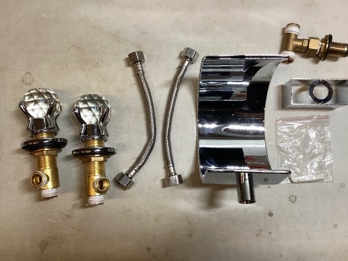 Crystal Handle Waterfall Bathroom Faucet Set - Lot 368