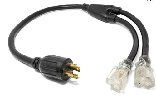 WEN PC3104-2 3 ft. 10-Gauge SJTW Generator Extension Cord Splitter - Lot 462