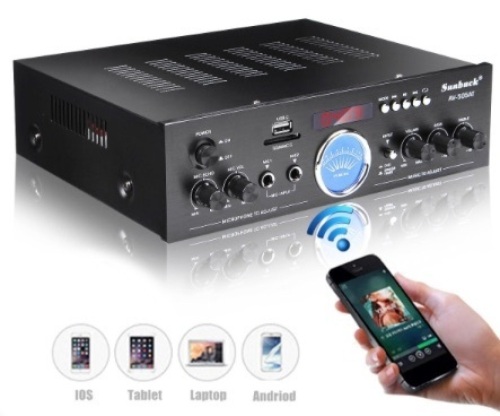 Sunbuck Bluetooth Home Theater Amplifier, Audio Stereo AMP Mixer USB FM - Lot 627