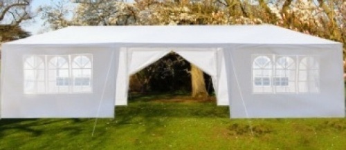 10'x30' Outdoor Canopy Party Wedding Tent, White, Missing Hardware - Lot 549
