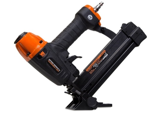 WEN 61741 4-in-1 18-Gauge Pneumatic Flooring Nailer and Stapler with Case, Black - Lot 687