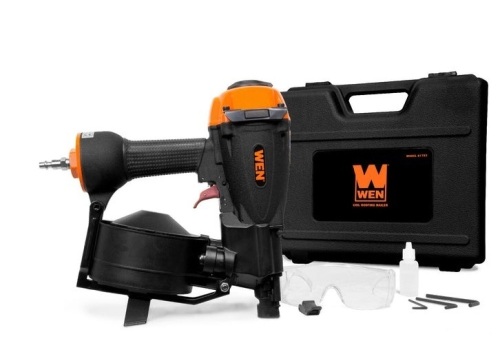 WEN 61783 3/4-Inch to 1-3/4-Inch Pneumatic Coil Roofing Nailer, Used - Lot 197