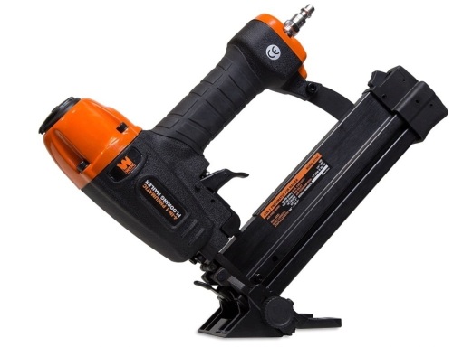 WEN 61741 4-in-1 18-Gauge Pneumatic Flooring Nailer and Stapler with Case, Black - Lot 751