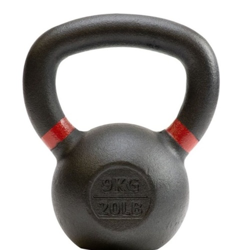 Tru Grit - 20-lb Cast Iron Kettlebell - Black - Lot 816