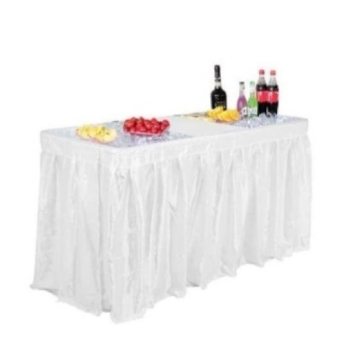 Folding 5ft Party Table w/ Matching Skirt - Lot 708
