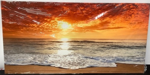 20x40 Sunrise Seascape Wall Art Canvas - Lot 43