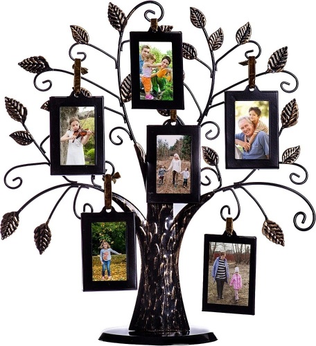Family Tree Picture Frame Stand with 6 Hanging Frames - Lot 98