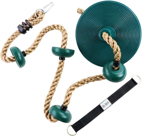 Climbing Rope with Platforms and Disc Swing Seat Set - Lot 109