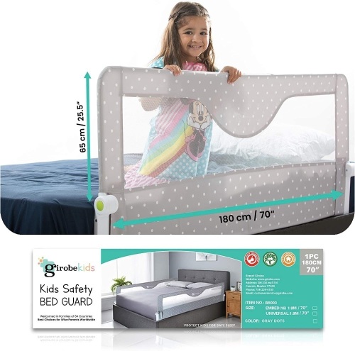 Lot of (2) Girobe Kids Bed Rail for Toddlers 70" - Lot 125