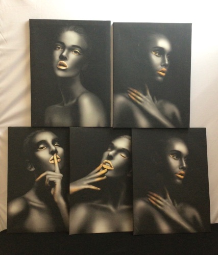 Set of 5 Wall Art Canvases - Lot 126