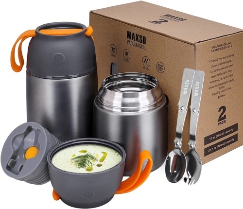 MAXSO 2 Pack Vacuum Insulated Food Jar - Lot 153