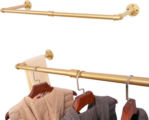 AddGrace Industrial Iron Pipe Clothing Garment Rack - Lot 193