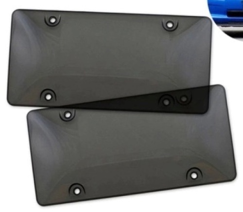 Set of 2 Smoked Clear License Plate Cover Shields - Lot 200