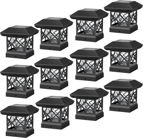 12pk Twinsluxes Solar Post Cap Lights - Lot 239