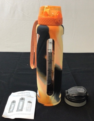 GOPPUS 32oz Glass Water Bottle - Lot 453