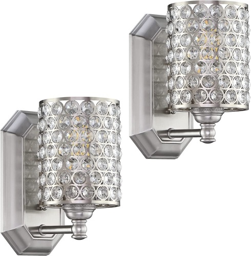 Set of 2 Doraimi Crystal Wall Sconces - Lot 507